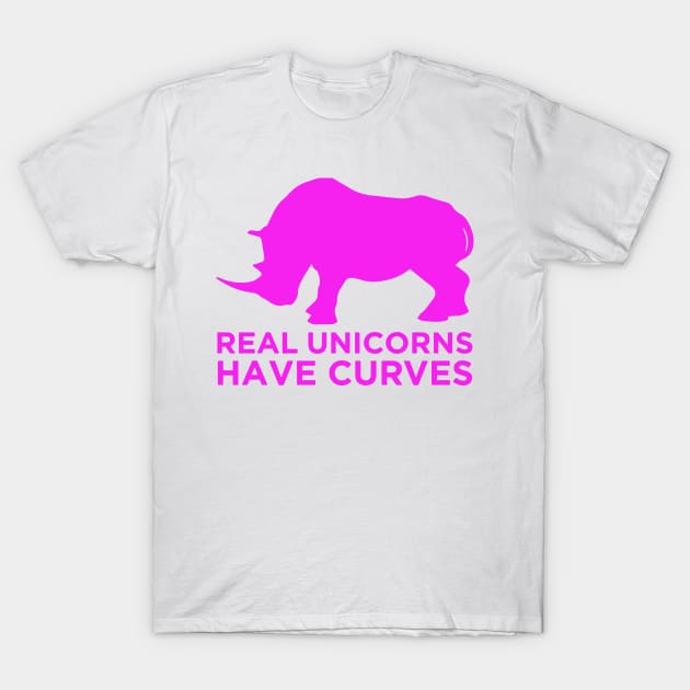 real unicorns have curves T-Shirt by hanespace